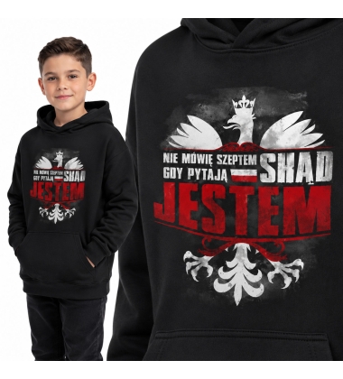 Bluza z kapturem dziecięca Patriotyczna NIE MÓWIE